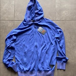 Y-3 Purple sweater.